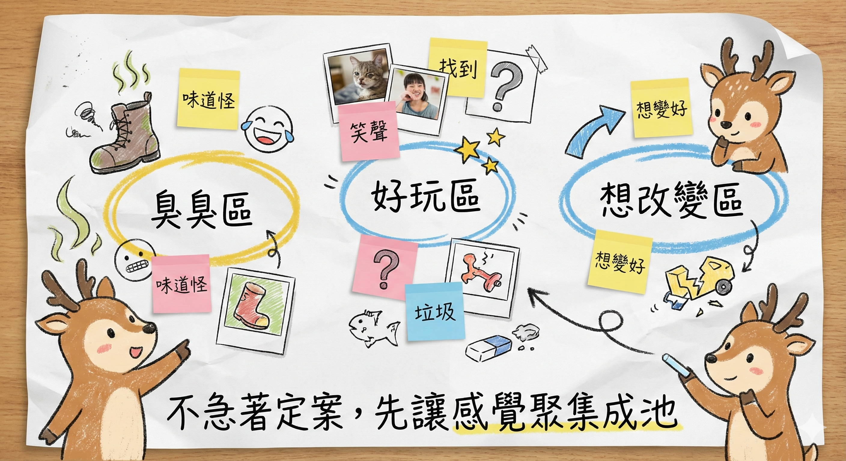 主題池的便利貼聚落