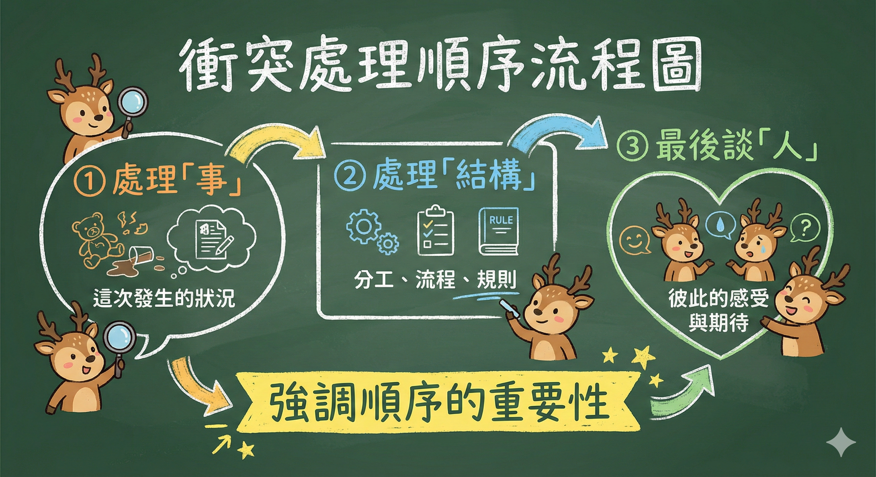 衝突處理順序流程圖