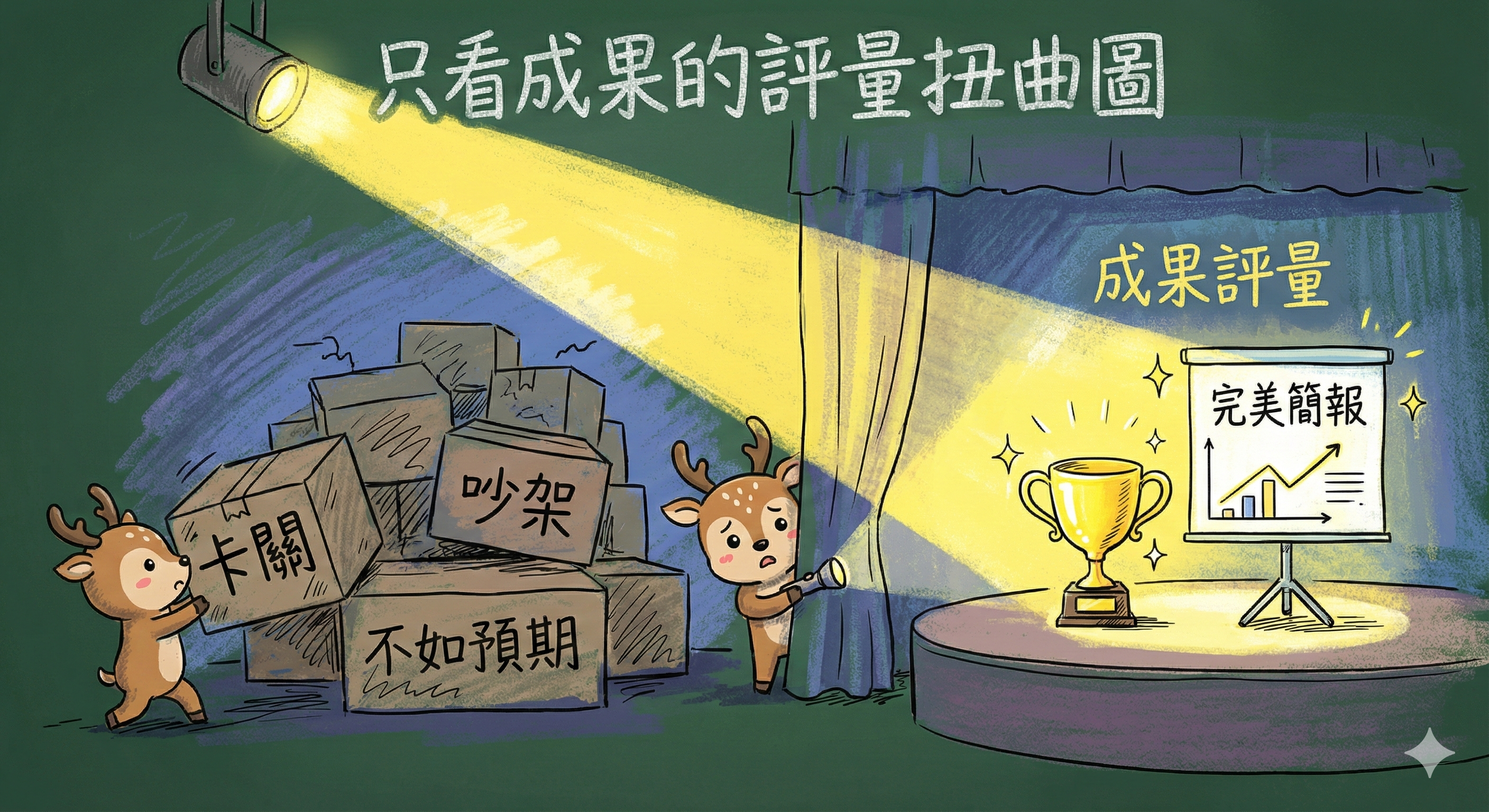 只看成果的評量扭曲